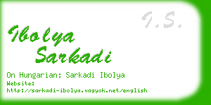 ibolya sarkadi business card